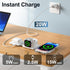 Wireless Charger 3 in 1, Magnetic Foldable Wireless Charging Station for iPhone 15/14/13/12/11/8/Plus/Pro/Max/Mini/X/XS/XR/XS Max/Pro Max, Apple Watch iWatch, AirPods 2/3/Pro/Pro 2 (White)