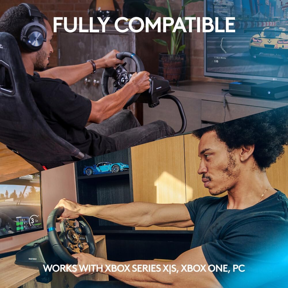 Logitech G923 Racing Wheel and Pedals for PS4 and PS5 - UAE Version & Driving Force Racing Shifter For G923, Black