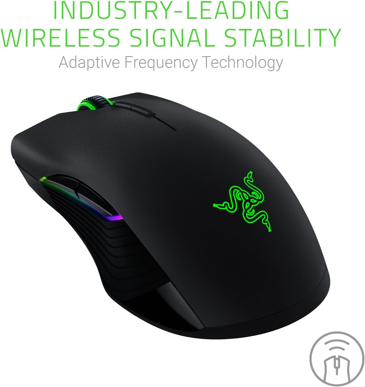 Razer Lancehead Professional Grade RGB Ambidextrous Wired/Wireless Gaming Mouse - 16000 Adjustible DPI