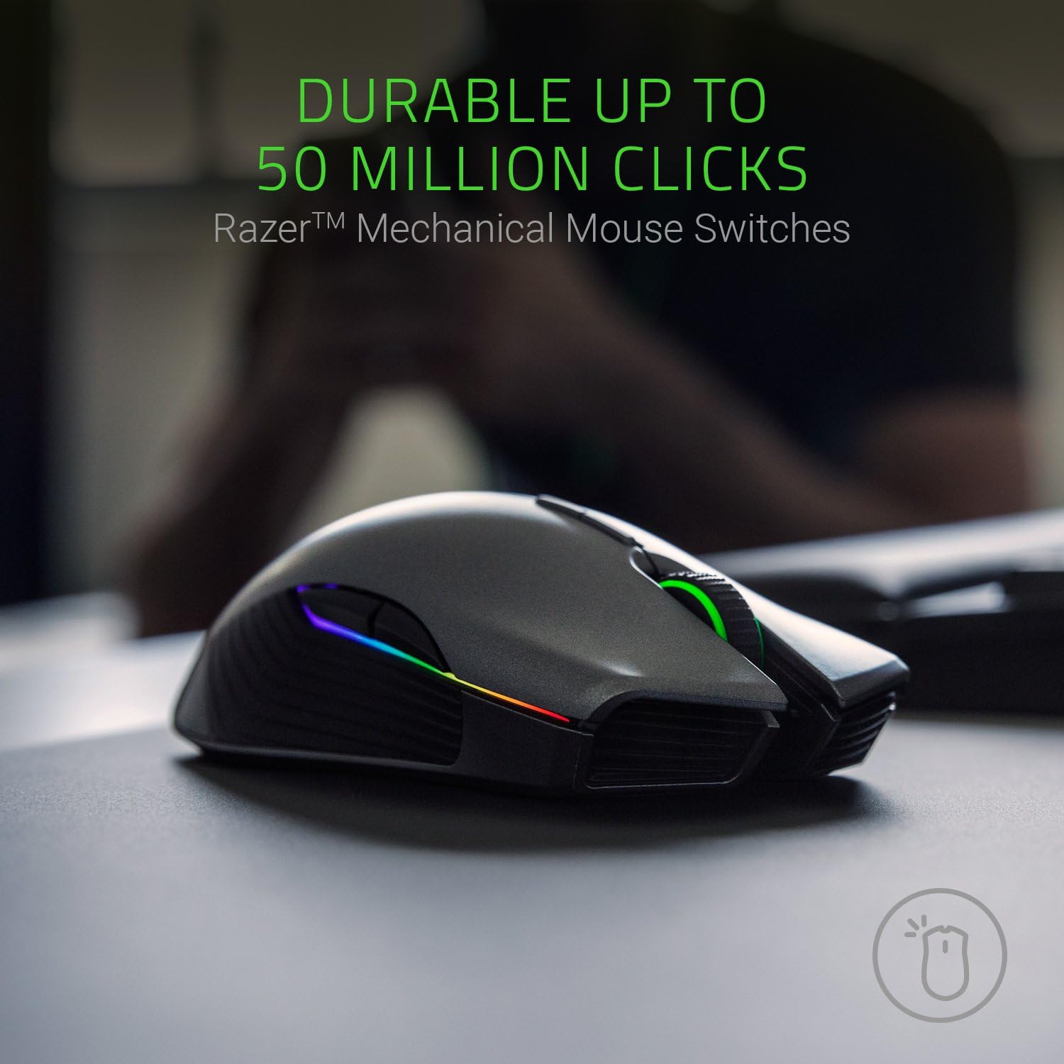 Razer Lancehead Professional Grade RGB Ambidextrous Wired/Wireless Gaming Mouse - 16000 Adjustible DPI